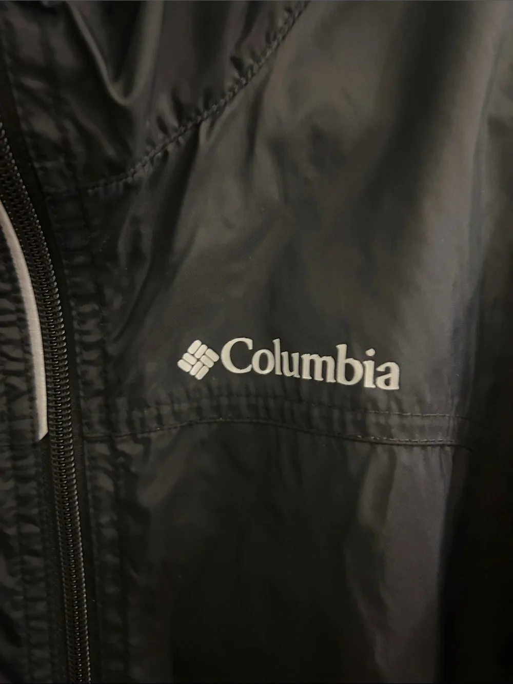 Columbia Kids Black Hooded wind breaker Jacket